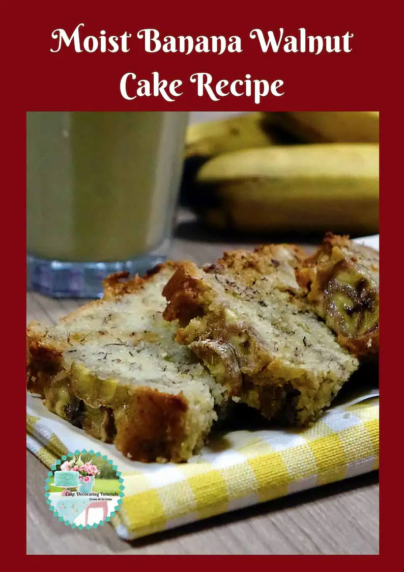 The best Banana Walnut cake ever thats soft, moist, light and fluffy. Perfect coffee cake without frosting or celebration cake with cream cheese frosting.